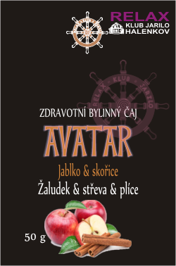 AVATAR - jablko & skoice (aludek & steva & plce) -  bylinn zdravotn aj v tub 50 g